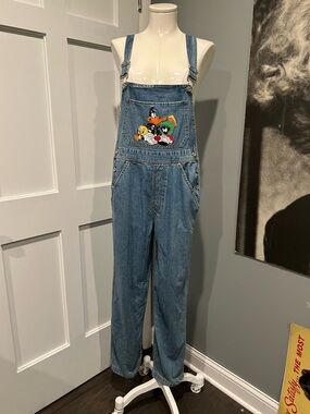 1990s Looney Tunes Embroidered Denim Overalls -